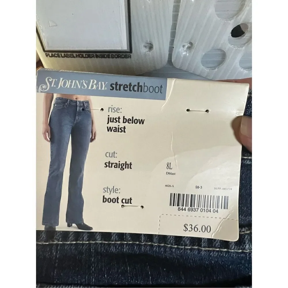 St John’s Bay *Stretch * Bootcut * Straight Jeans Sz 8 Long NWT